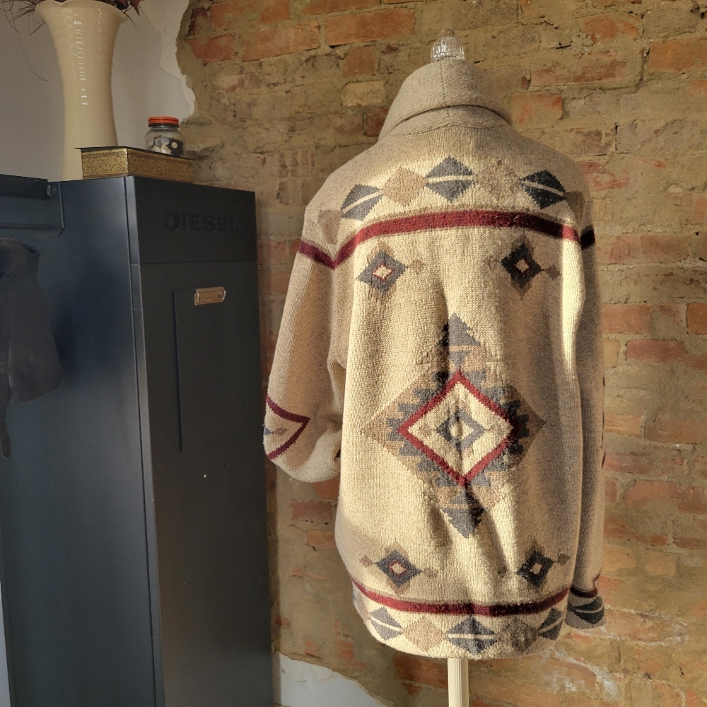 Lucky Brand Wool Aztec inspired Cardigan